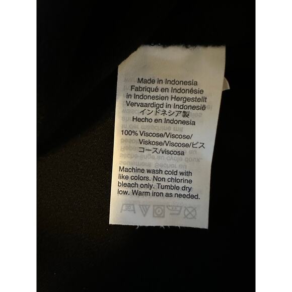 Madewell Women’s Size XXS Rhyme Top V Neck Blouse Black Relaxed Fit Short Sleeve - Picture 7 of 7